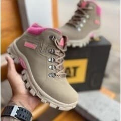 Bota Feminina Caterpillar Couro Legitimo Original Linda Palmilha em Gell Imperdivel Rb s