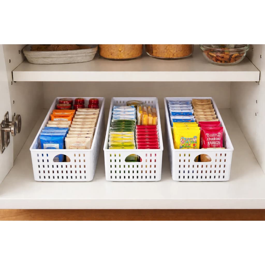 Organizador Multiuso Pequeno Para Armário De Cozinha Kit 3