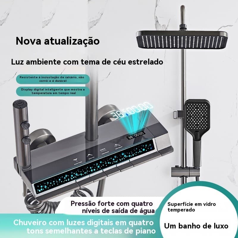 Chuveiro Elétrico 4 Temperaturas Moderno , Elegante E Resistente Para Banho Relaxante