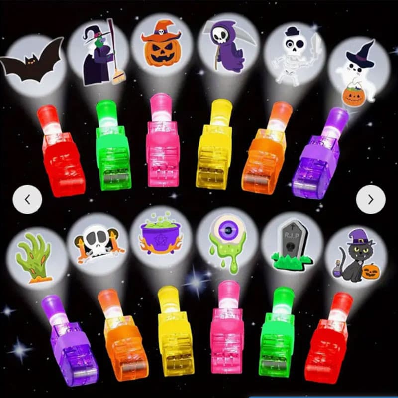10/20 Peças Luzes De Dedo Lembrancinhas De Festa De Halloween Para Crianças Iluminam Brinquedos De Doces Ou Travessuras