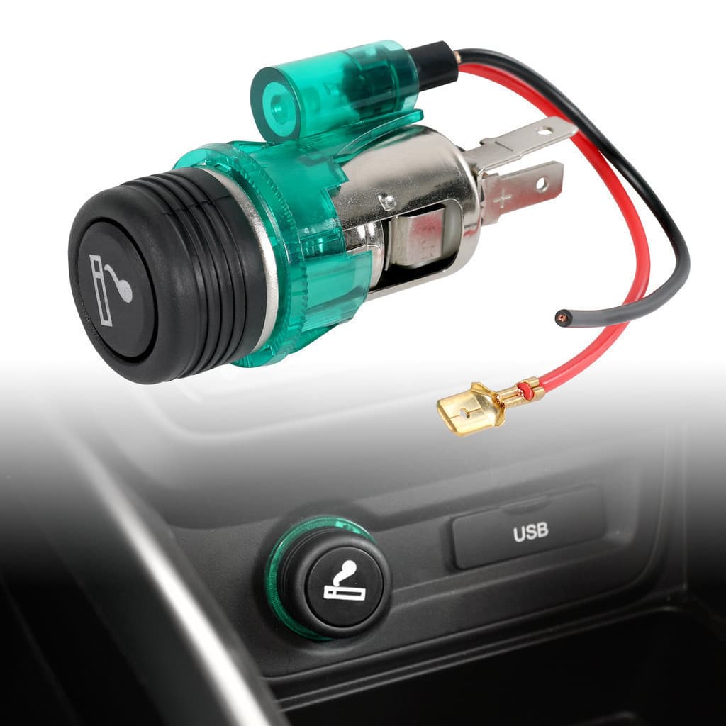 Acendedor tomada de carro Carregador Para Veículos 12v Verde