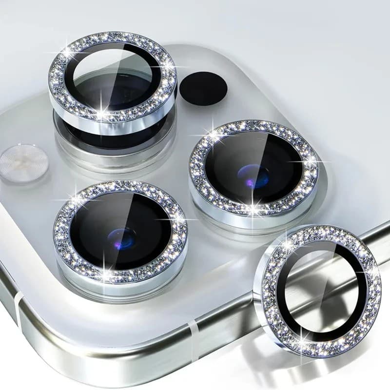 Diamond Lens Film for IPhone 11 13 17 15 12 14 16 Pro Max 13 12 Mini Camera Protection Metal Ring Protective Film