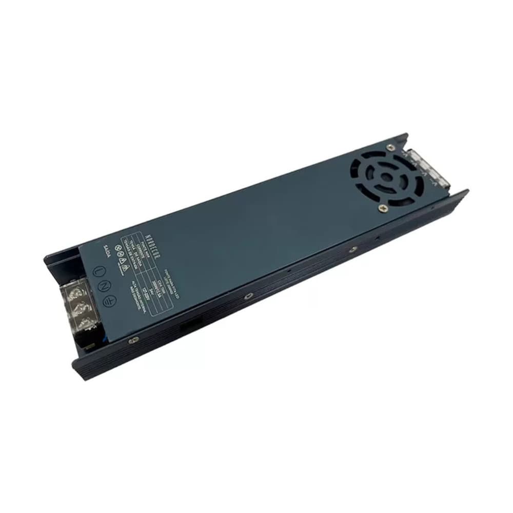 Fonte Driver 24V Nord p/ Fita LED 22,5x6x3cm 300W/12,5A Bivolt Alumínio - Nordecor 7299