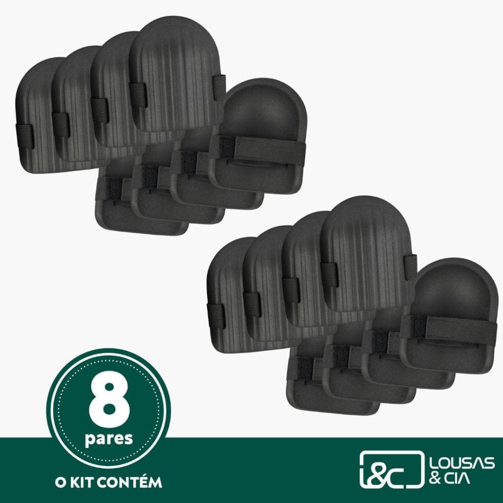 Kit 8 Pares Joelheiras para Construção e Assentamento Obra Resistente