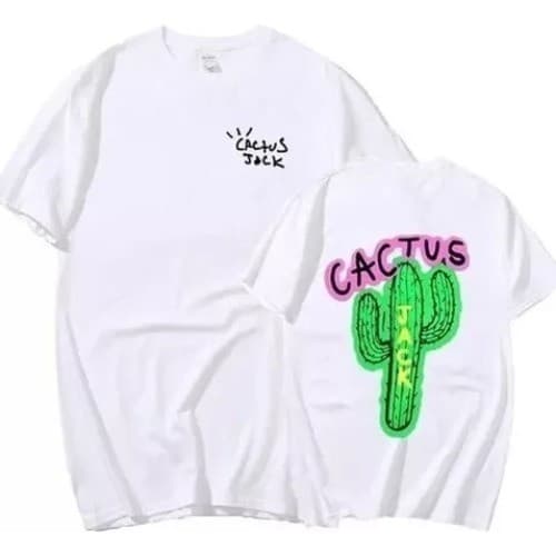 Camiseta Cactus Jack Rapper Hip Hop Unissex Estampa Alta qualidade 100% Algodão
