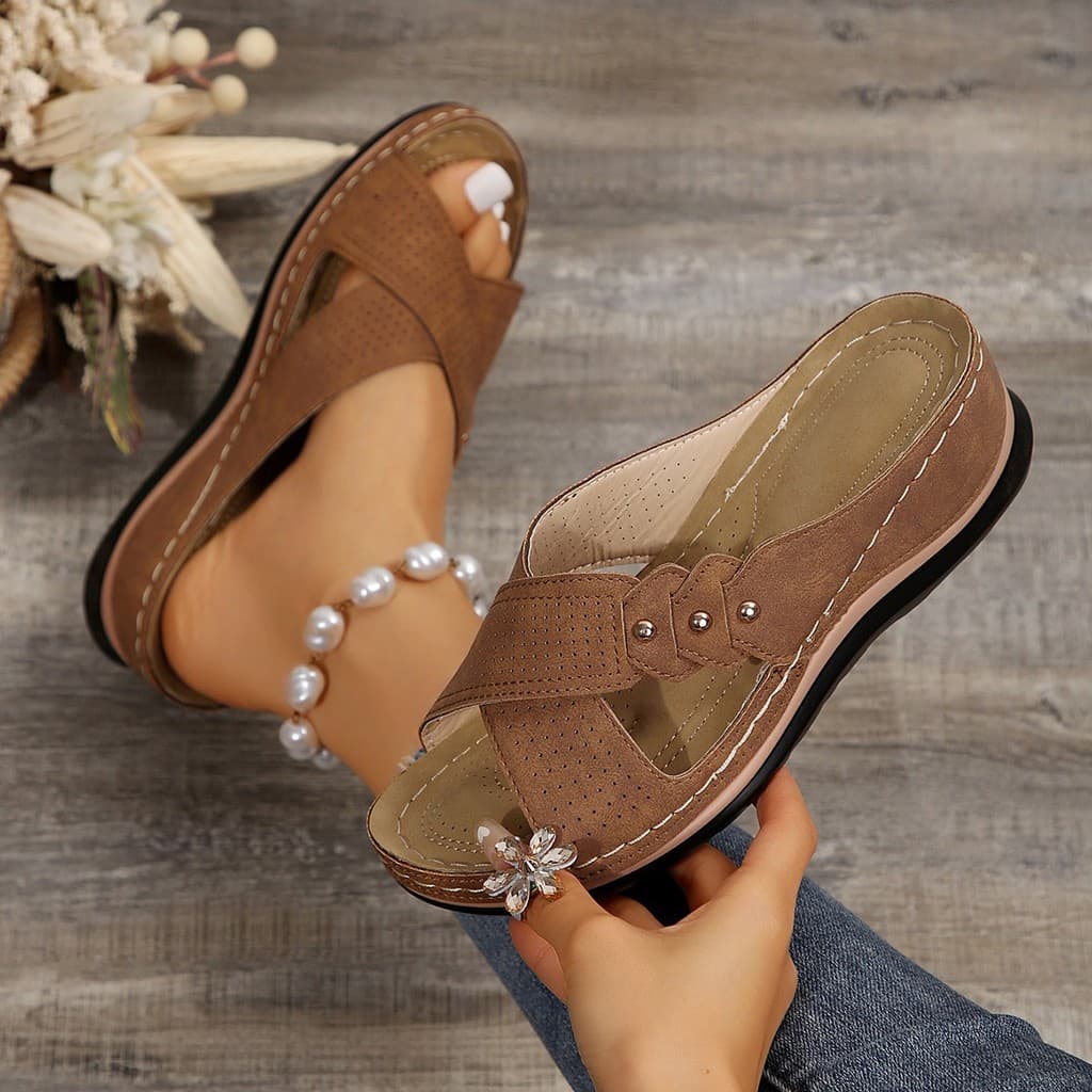 Chinelos casuais planos femininos cor sólida tamanho grande sapatos femininos combinados