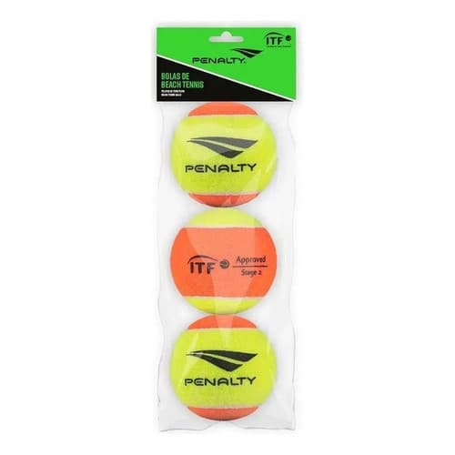 Bola Beach Tennis Penalty Profissional Pack Com 3 Bolinhas