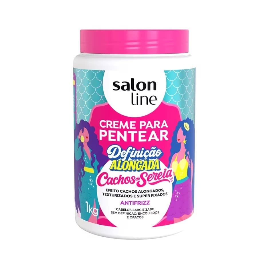 Creme Para Pentear Definição Alongada Cachos de Sereia 1kg Salon Line