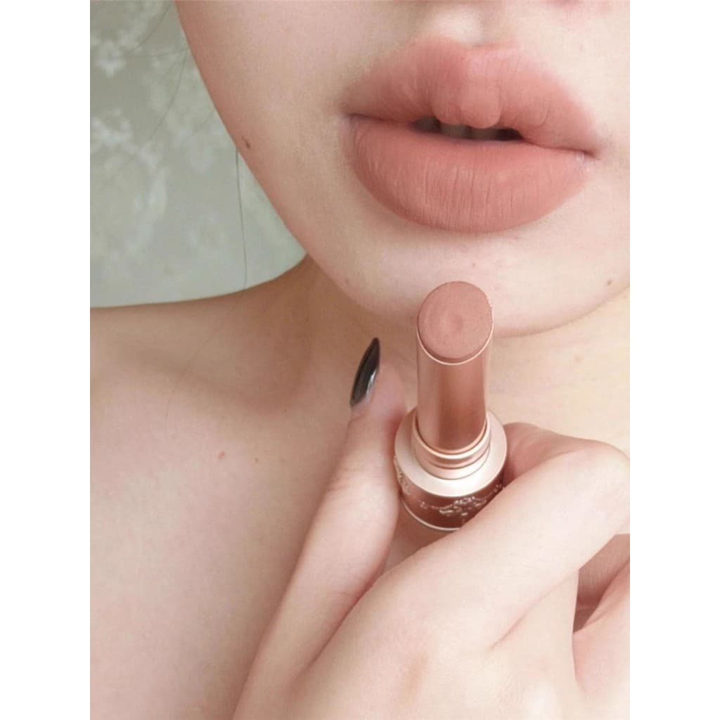 A atmosfera é fácil de ser palma Anal!Naked Door New Life Nude Café Sólido Lip Mud Stick Veludo Fosco Batom Branqueador