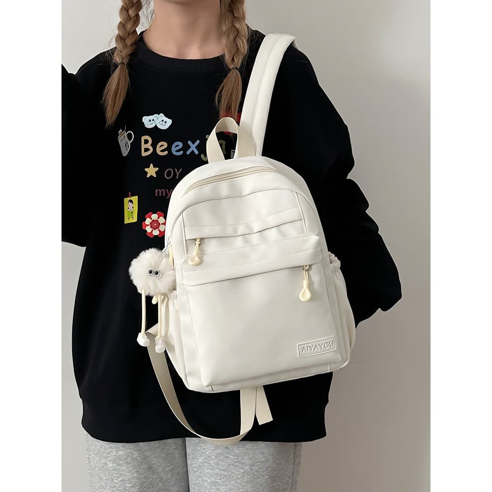 Mori estilo estudante viagem mochila de compras bonito fresco Casual mochila cor sólida estilo preguiçoso All-Match mamã