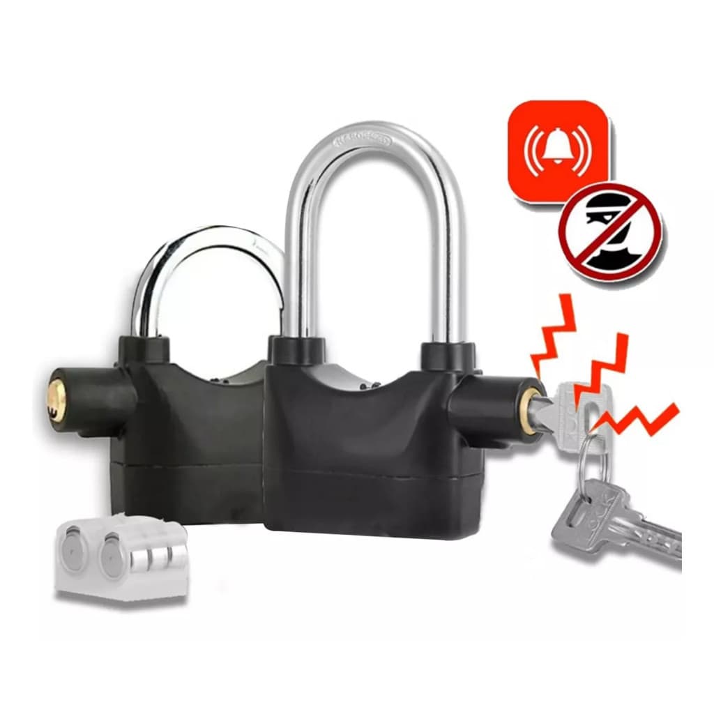 Cadeado Com Alarme Sonoro Anti furto Para Moto Bicicleta Comercio
