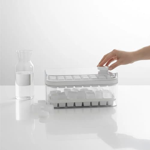 Par De Forma De Gelo Com Armazenamento Para Freezer