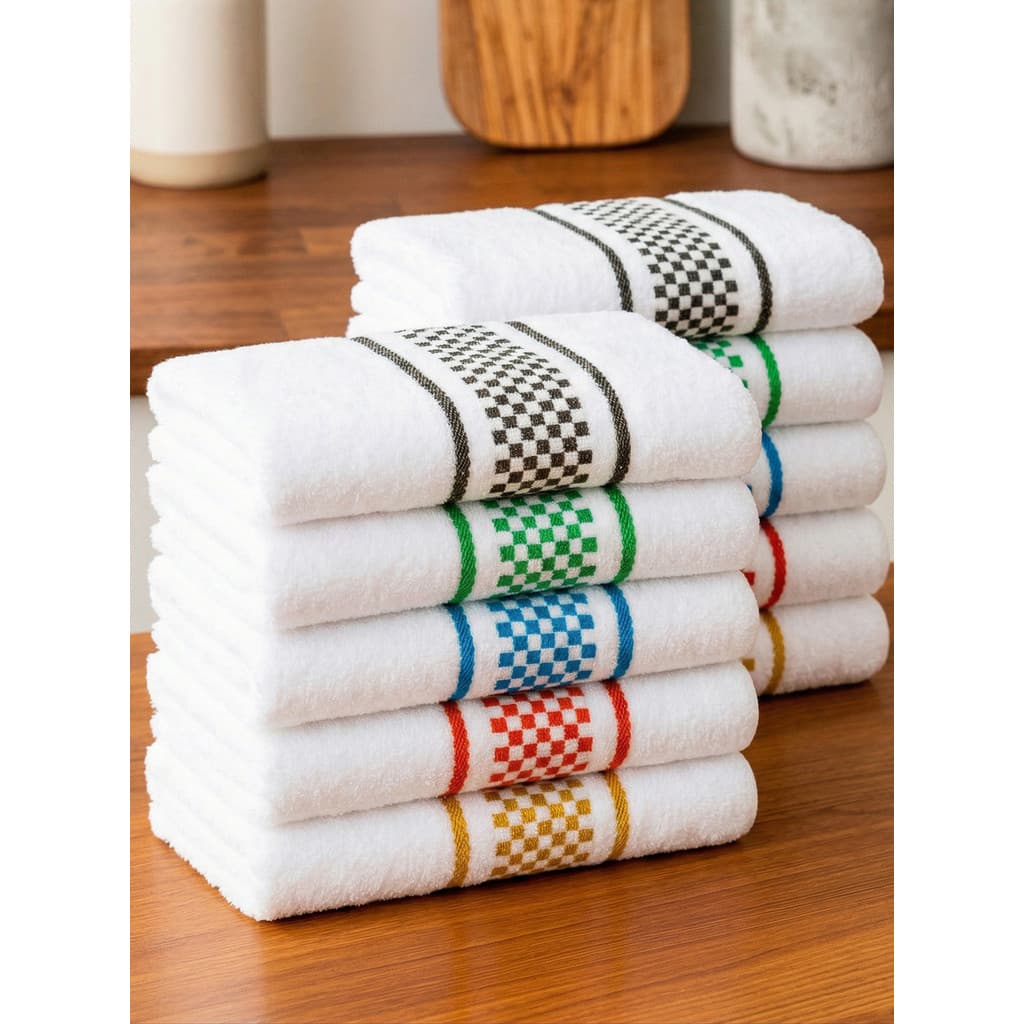 Kit Pano de Prato Sortido 100% Algodão 45x70 – Pano de Copa Xadrez para Cozinha