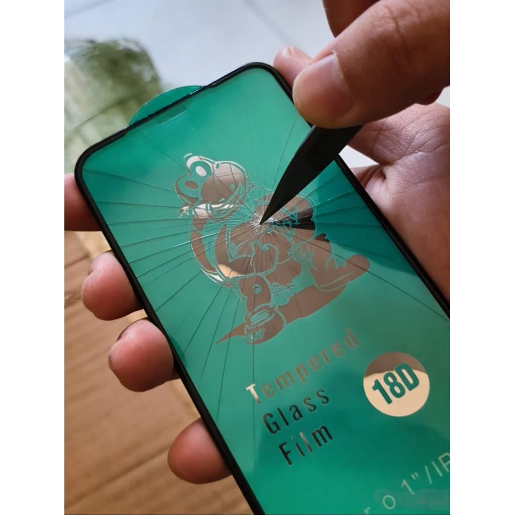 Filme De Vidro Temperado Com Borda De Airbag 18D Para IPhone  12 12promax 11 Pro Max Xs Xr X Xsmax 6 7 8 Plus