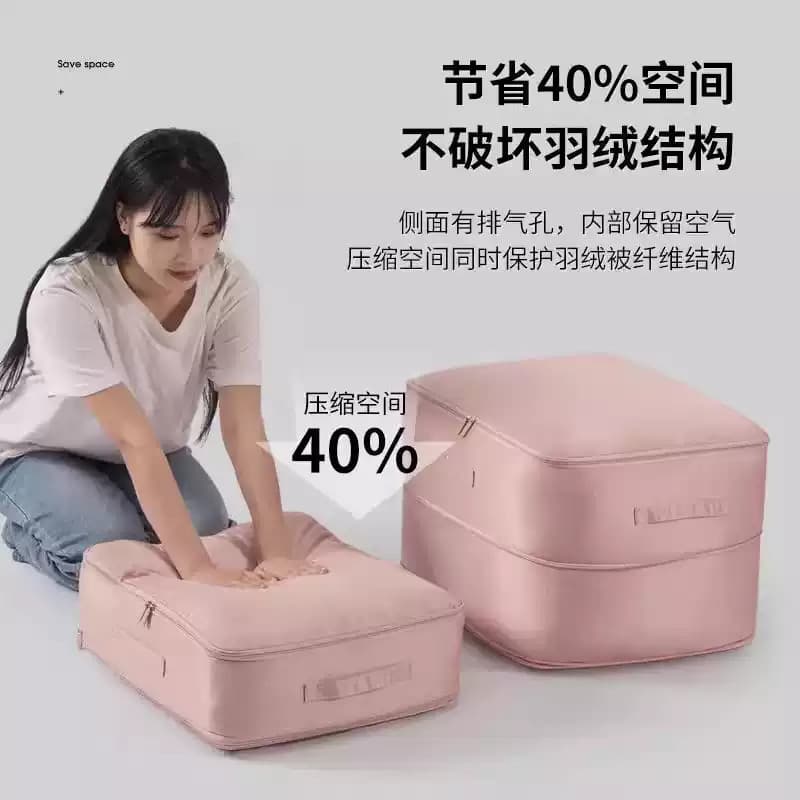 Para baixo jaqueta saco de armazenamento viagem doméstico portátil engrossado grande capacidade tamanho grande roupas ar