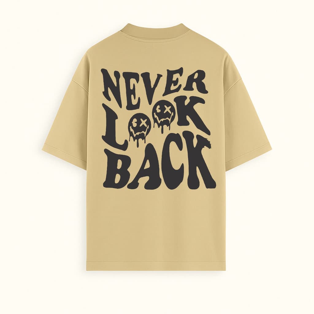 Camisa Camiseta Oversized Streetwear Estampada Never Look Ba