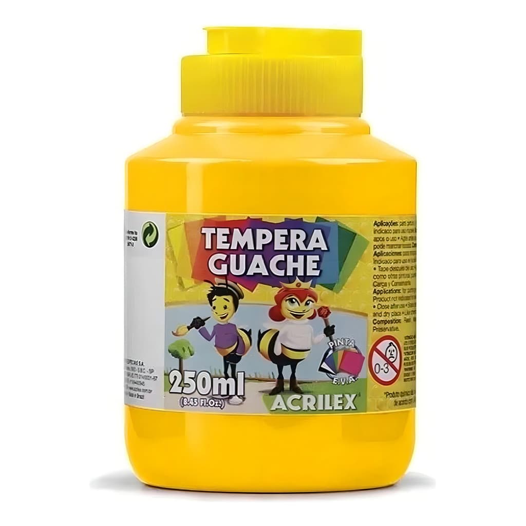 Tinta Guache 250ml Branco Acrilex