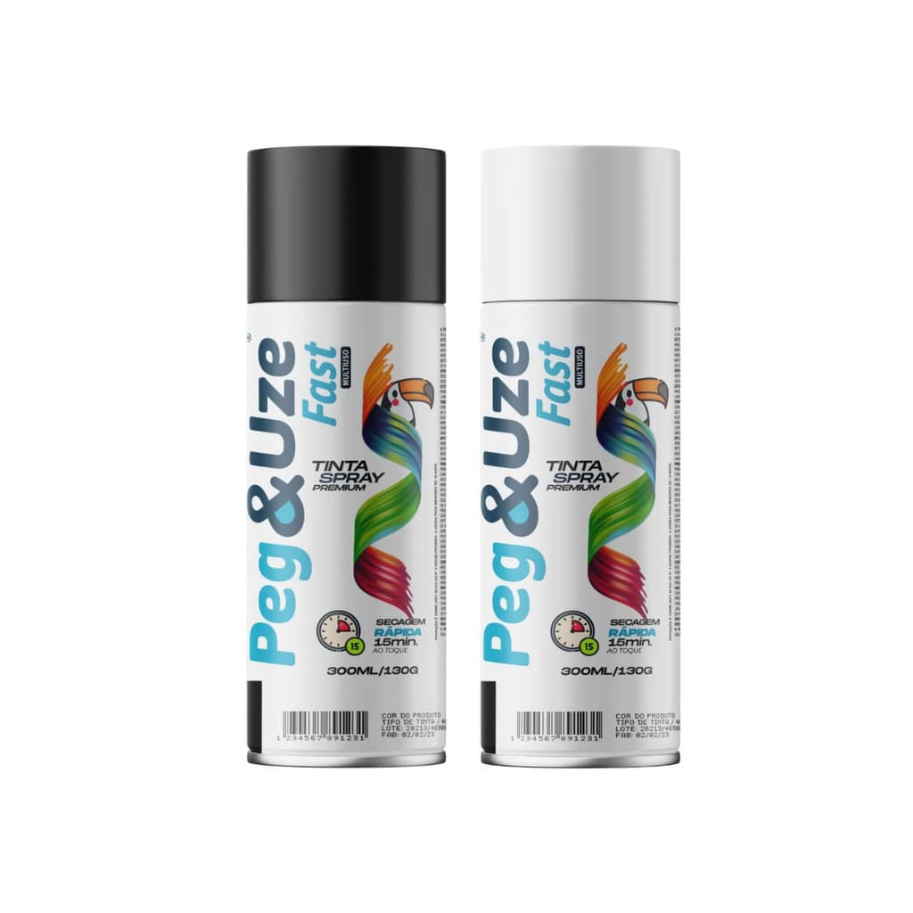 Tinta Spray Uso Alta Temperatura Fosco 300ml Peg&Uze Etaniz