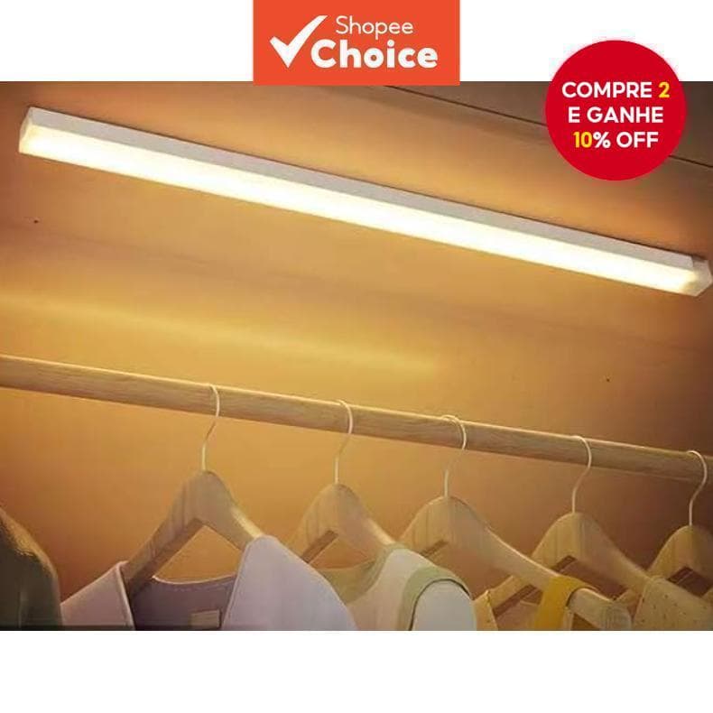 Luz Noturna Led Usb Recarregável com Sensor de Movimento, Sem Fio e Brilho Ajustável
