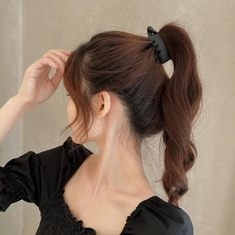 [Clipes De Rabo De Cavalo Alto Fosco De Cor Sólida Clip De Banana Feminino Acessórios De Estilo Moda Barrettes De Cabelo Garras Tsg