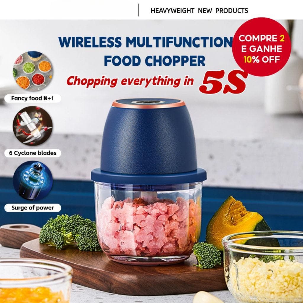 Processador De Alimentos Elétrico A15 De Aço Inoxidável 304-Fatiador De Alho Portátil Sem Fio USB 350ML MAX