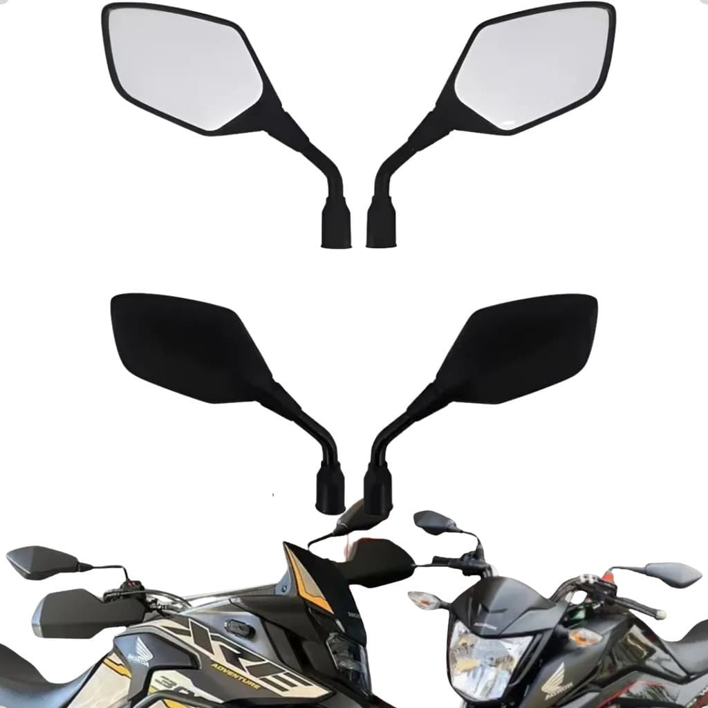 Par Retrovisor Xre300 Modelo 2019 Á 2024 Rosca Honda Cb250 Cb300