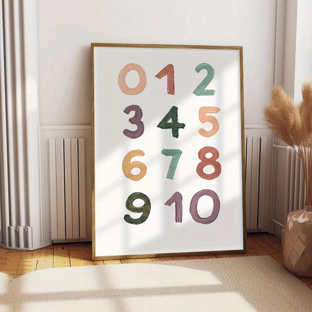 Placa Decorativa Para Crianças Numero de 1à 10 Conta Matematica