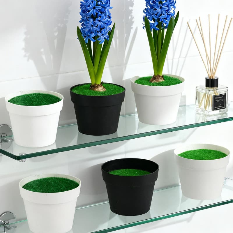 2/1 Unidade Mini Vaso De Plantas Artificiais-Vasos De Flores-Planta Verde Simulada-Enfeite De Mesa Para Escritório Em Ca