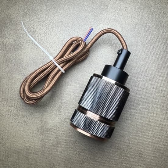 Pendente Soquete E27 de Teto Metal e Cobre estilo industrial importado Vintage retrô XLX