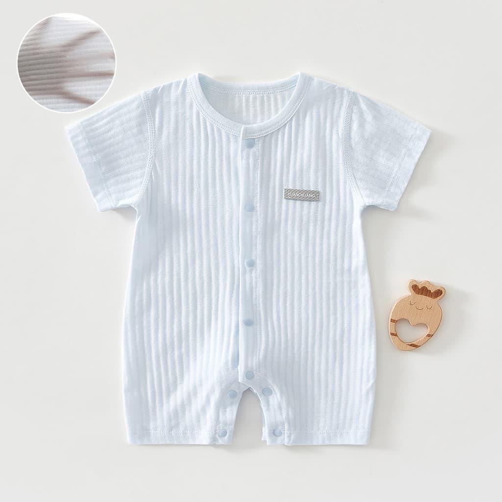 Bebê roupas de bebê verão recém-nascido macacão de manga curta puro algodão bebê menina Ultra-fino roupas de verão bebê