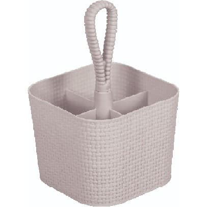 PORTA TALHERES COM ALÇA TEAR CINZA