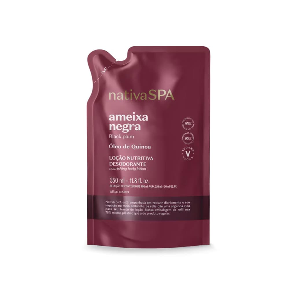 Refil Loção Hidratante Nativa SPA Ameixa Negra 350ml