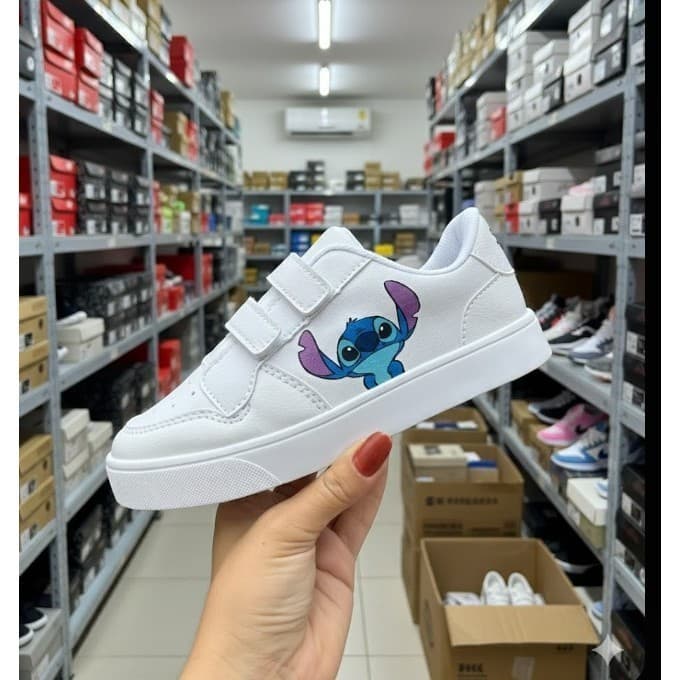 Tênis Infantil  Lilo de Velcro Calce Facil e Limpeza Facil