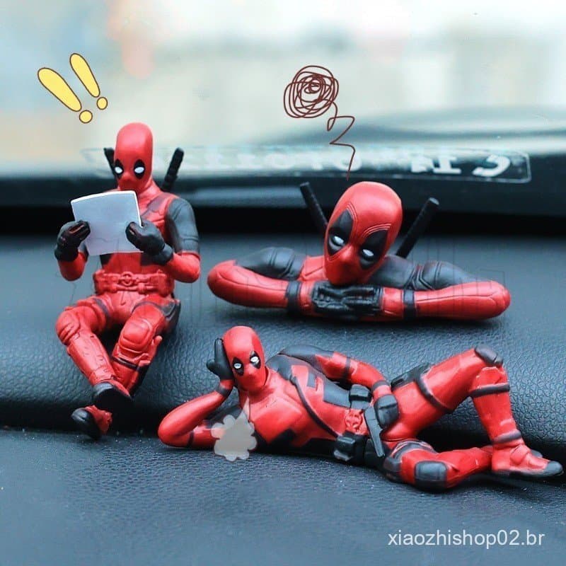 1/2 Unidades De Enfeites De Deadpool Para Automóveis-Ornamento De Console Central De Carros-Acessórios Interiores De Dec