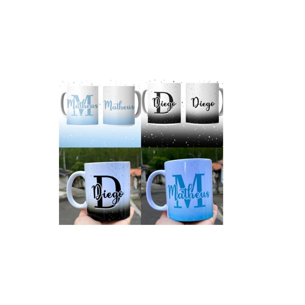 Caneca Xicara personalizada masculino com nome e iniciais, temos todas iniciais 325ml