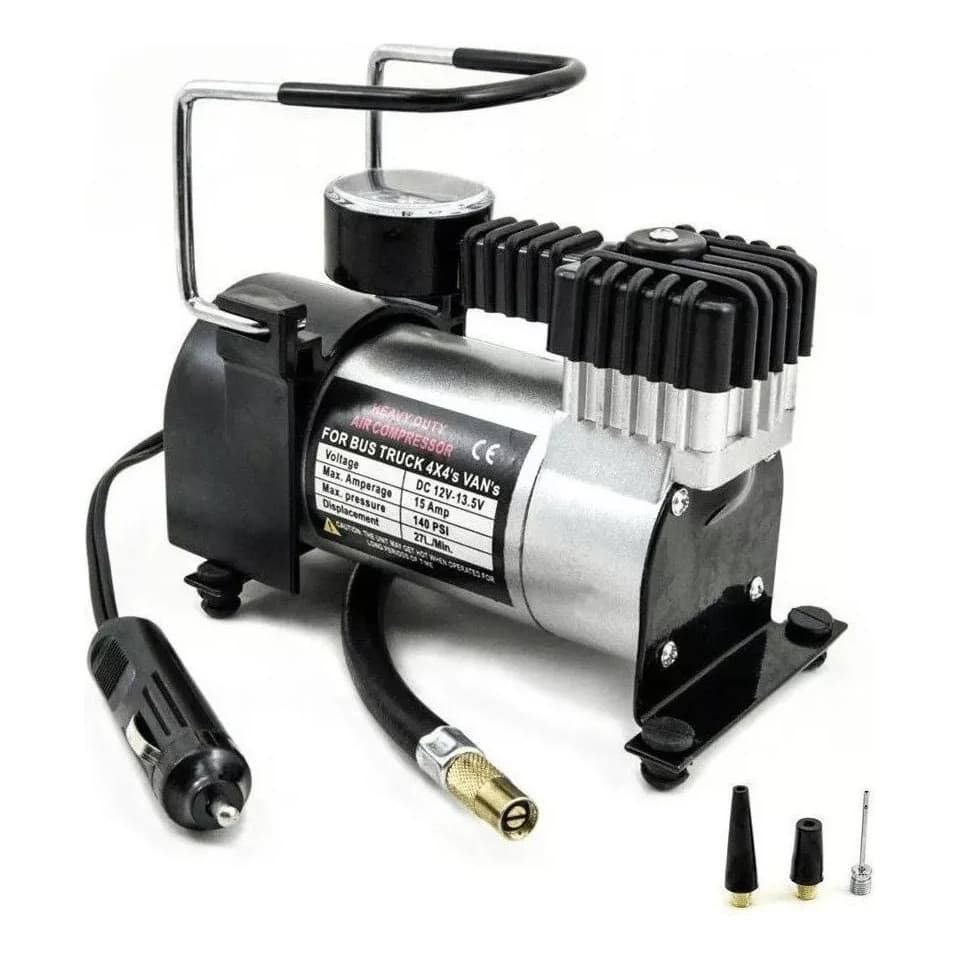 Mini Compressor Ar 12v Automotivo 150 Psi Pneus Carro, Motos LKD217
