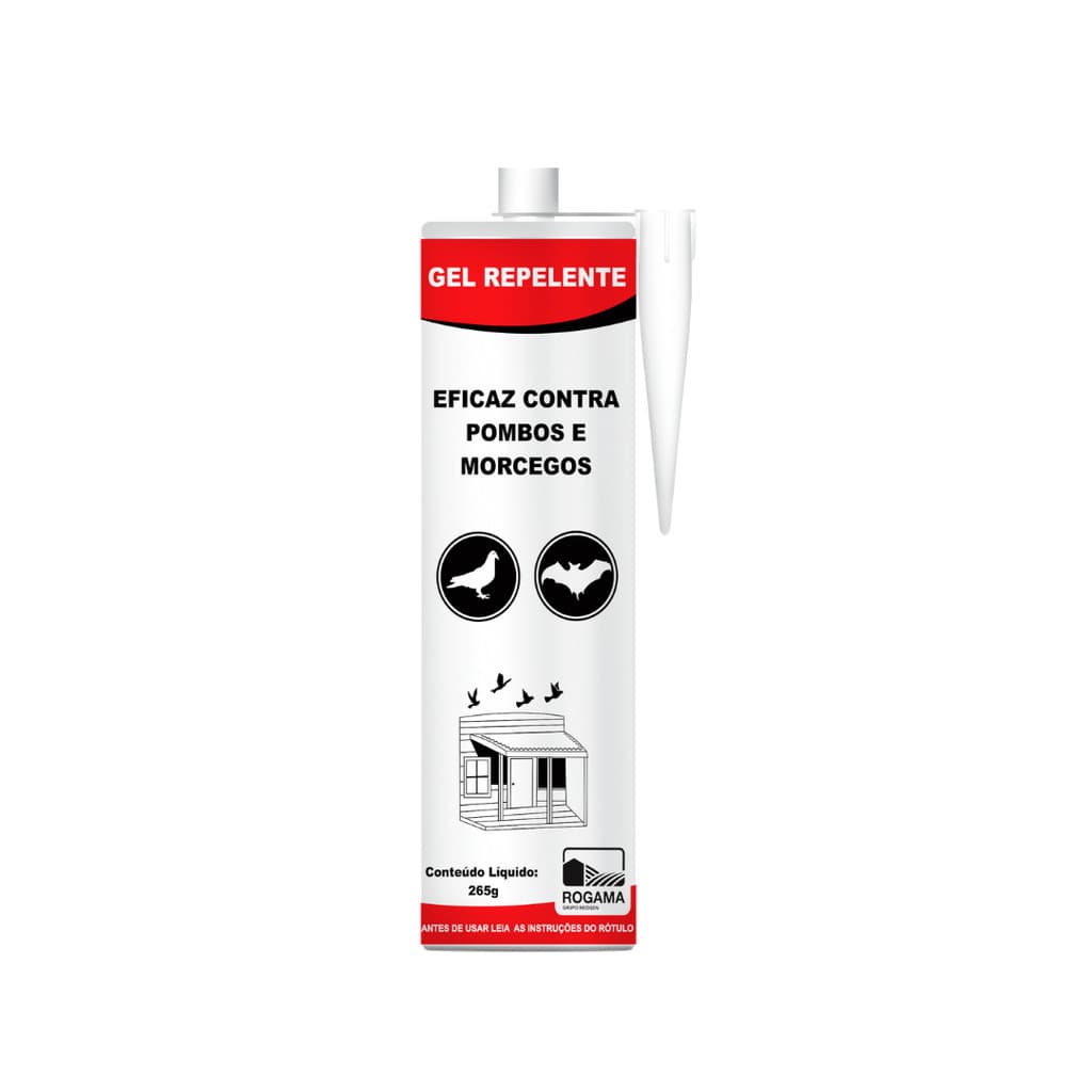 Gel Repelente para Pombos, Aves e Morcegos 256g – Rogama