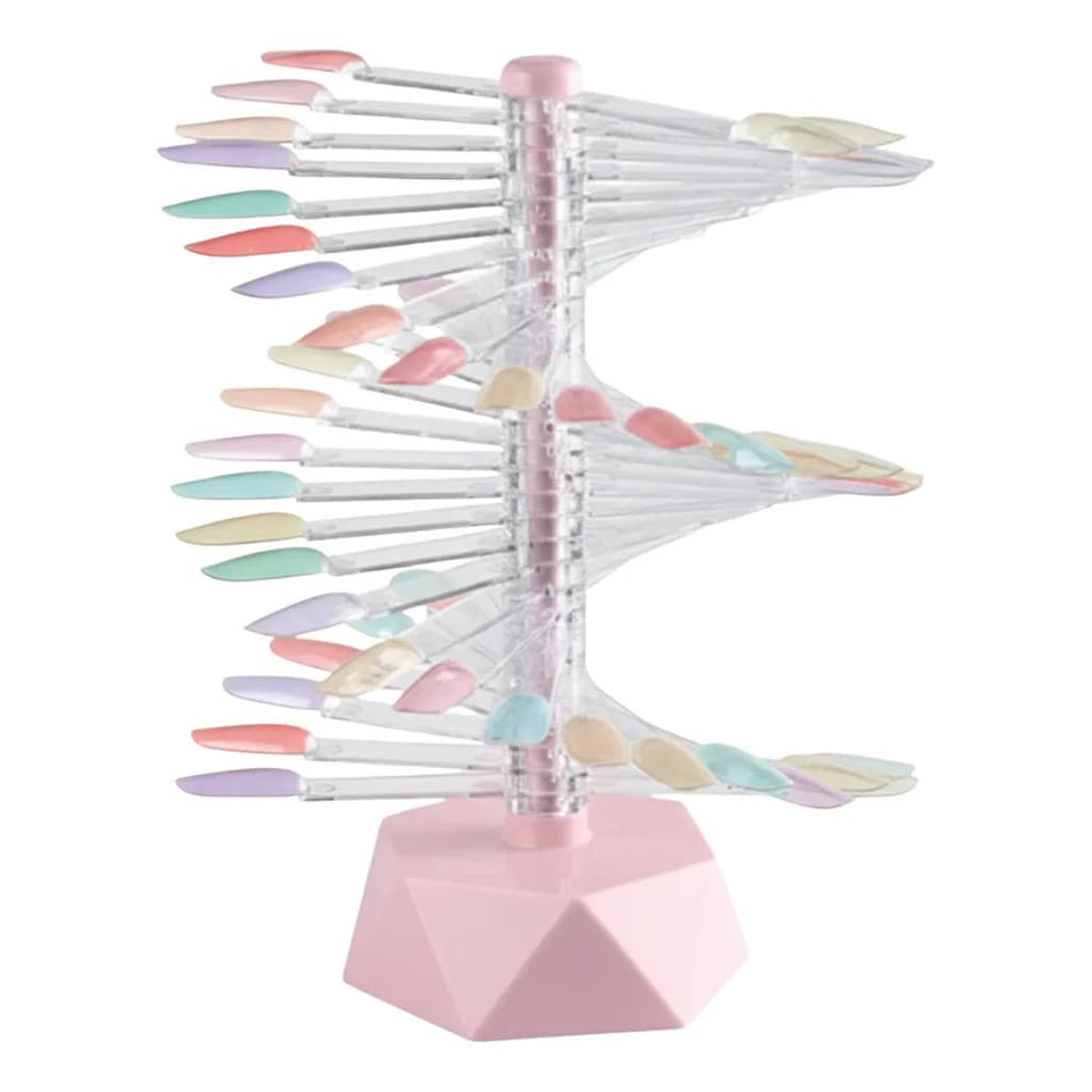 Expositor Esmaltes 60 Unhas Stand Mostruário Espiral Exibição Cores Esmalte Esmalteria Manicure Nail