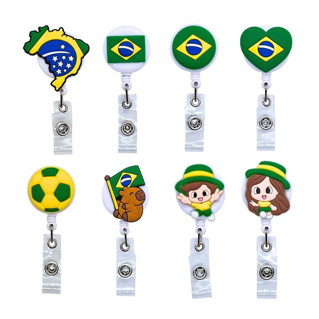 Porta-Crachá Retrátil Roller Clip do Brasil – Torcida Brasileira