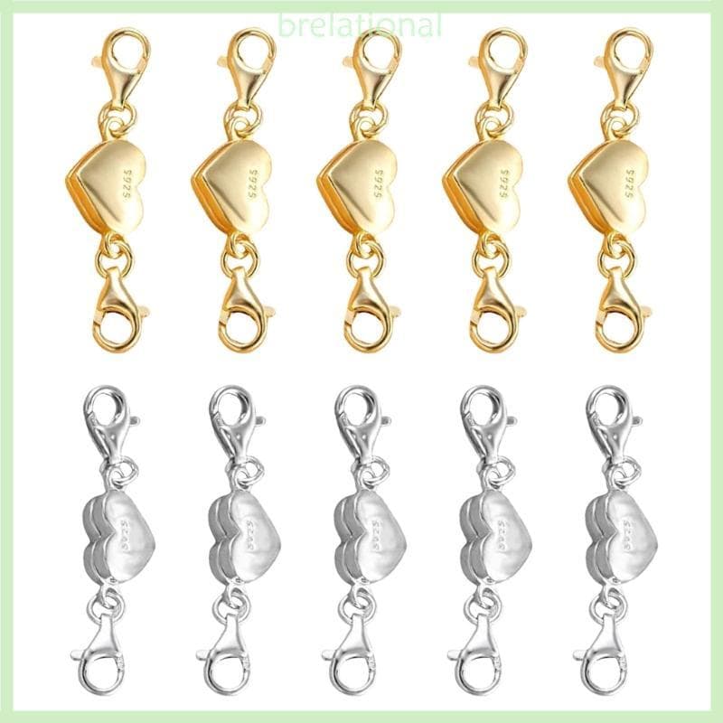 R 10 Peças Elegantes Fechos Magnéticos Joias Multiuso Acessório Banhado A Ouro E Prata Para Colares Pulseiras