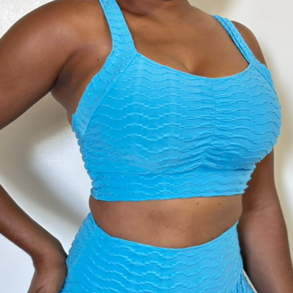 TOP BROCADO FEMININO GABI  - ACADEMIA - IOGA - CROSSFIT