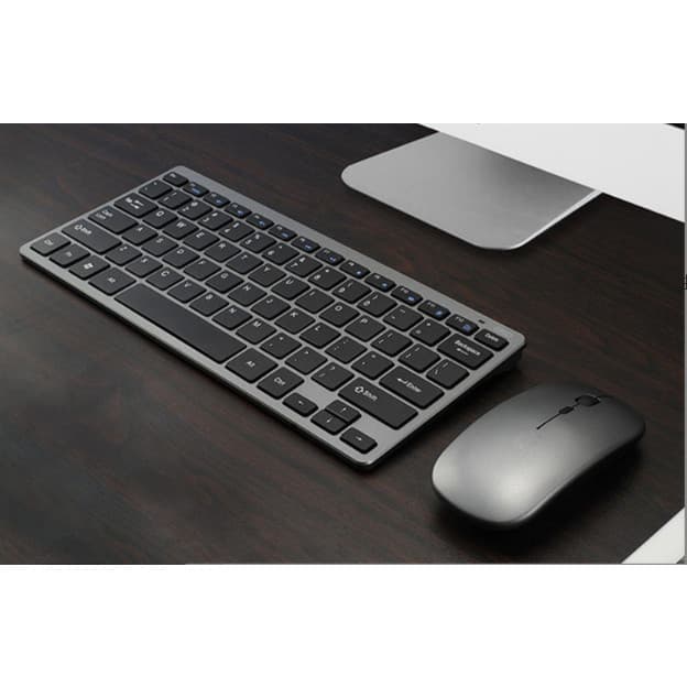 Kit Teclado e Mouse Sem fio Bluetooth Conexão 2.4ghz Recarregável HK8860