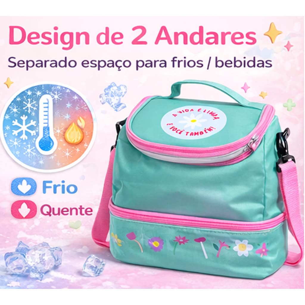 Bolsa Térmica Tipo Lancheira Mochila com Grande Capacidade Viagens Piquenique(Dois modelos)