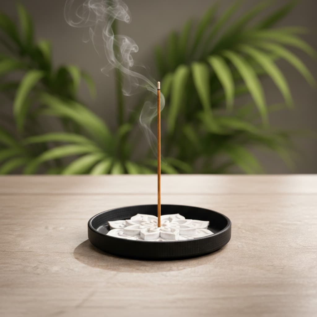 Porta Incenso Flor De Lótus Incensário Decoração Zen Premium