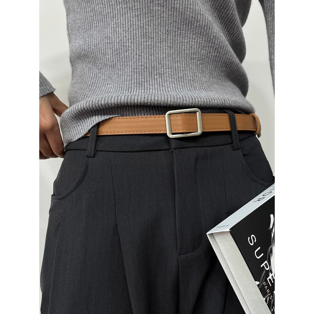 Cinto não poroso feminino 2026 novo estilo não poroso combinando Jeans saia curta All-match cinto de moda Design moderno