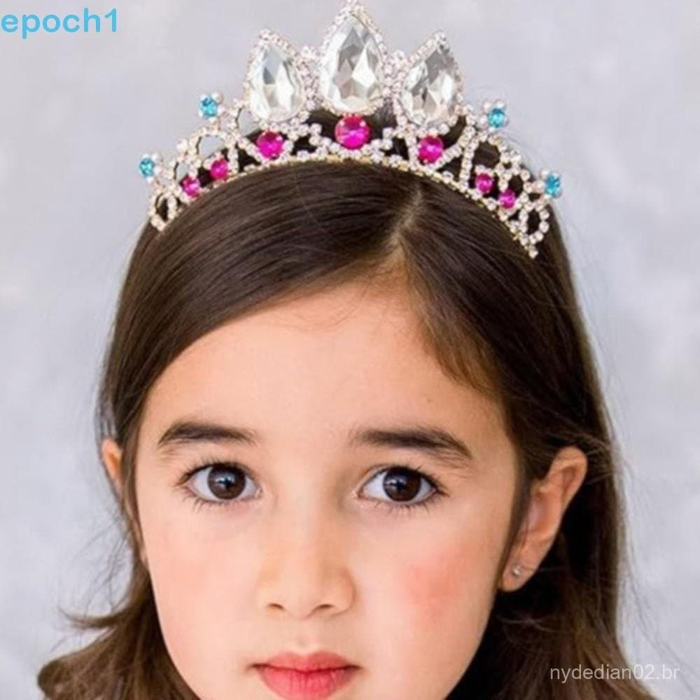 EPOCH1 Coroa De Casamento Nupcial , Gotas De Água Artesanal Princesa Tiara , Jóias De Cristal De Strass Brilhante