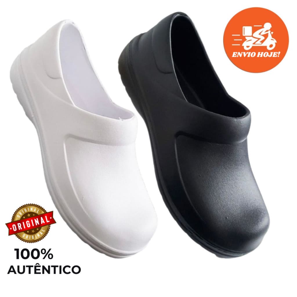 EPI Sapato Fechado Super Leve Enfermeiro, Cozinheira, Copeira, Açougueiro, Saúde 100% Leve e Macio