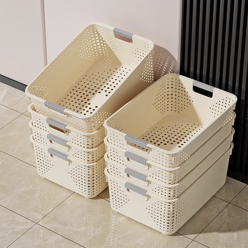 Lanches diversos cesta de armazenamento doméstico cesta de armazenamento de plástico armário de cozinha caixa de armazen
