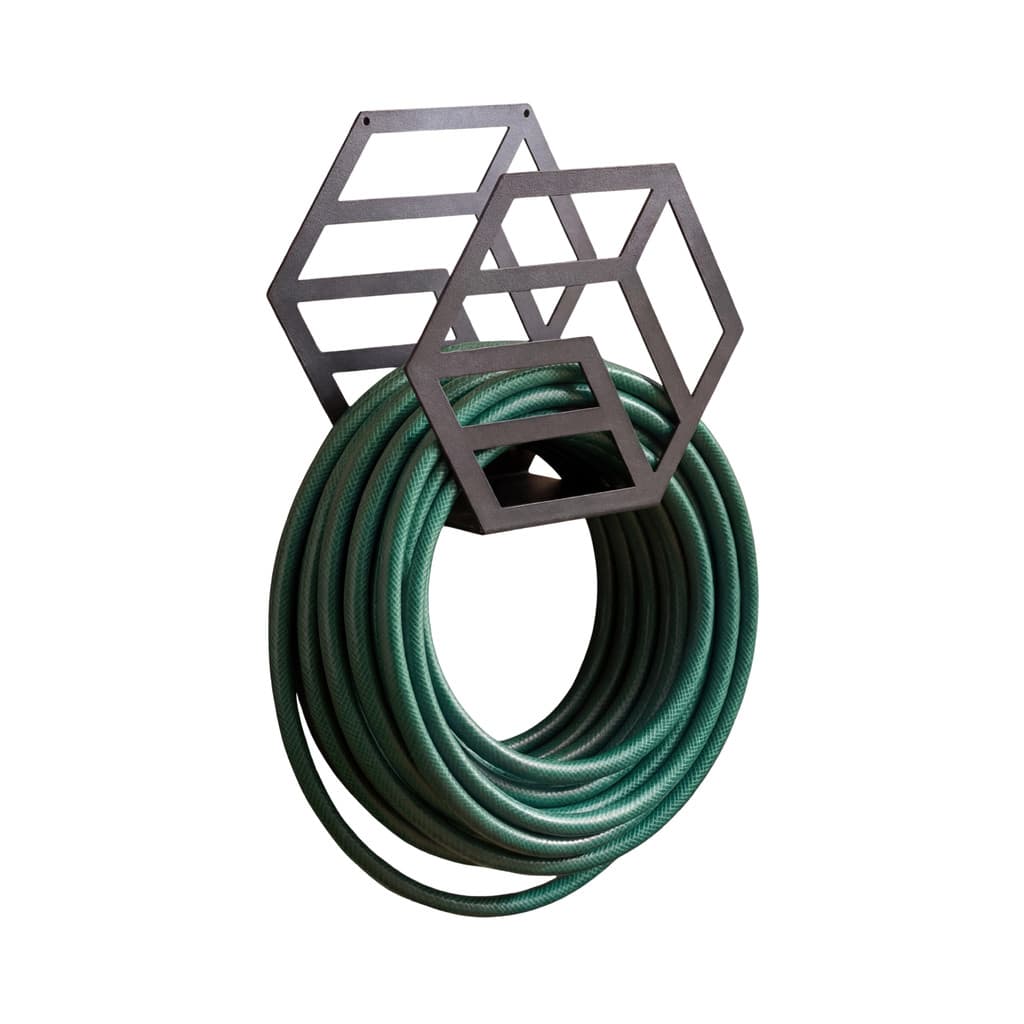 Enrolador de Mangueira em Metal para Parede 25cm Preto