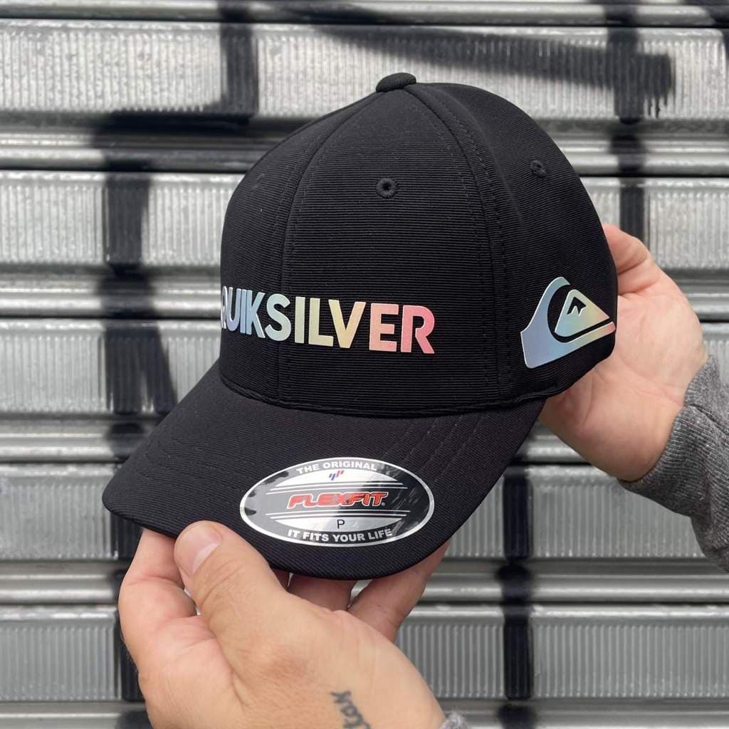 Boné Quiksilver Flexfit Gradient Type Antique Preto P